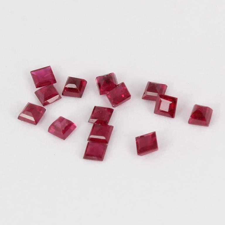 GFCO (Swiss) Certified Set of 14 - 1.16 ct. Rubies - Mozambique - Image 2 of 5