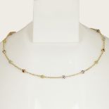 18 K/750 Hallmarked Yellow & White Gold Chain Necklace