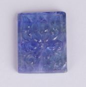 GFCO (Swiss) Certified 13.80 ct. Floral Tanzanite Carving - Tanzania