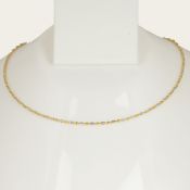 18 K/750 Hallmarked Yellow & White Gold Chain Necklace