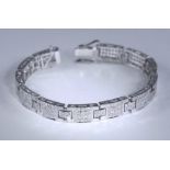 14 K / 585 White Gold Diamond Bracelet