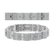 14 K / 585 White Gold Diamond Bracelet