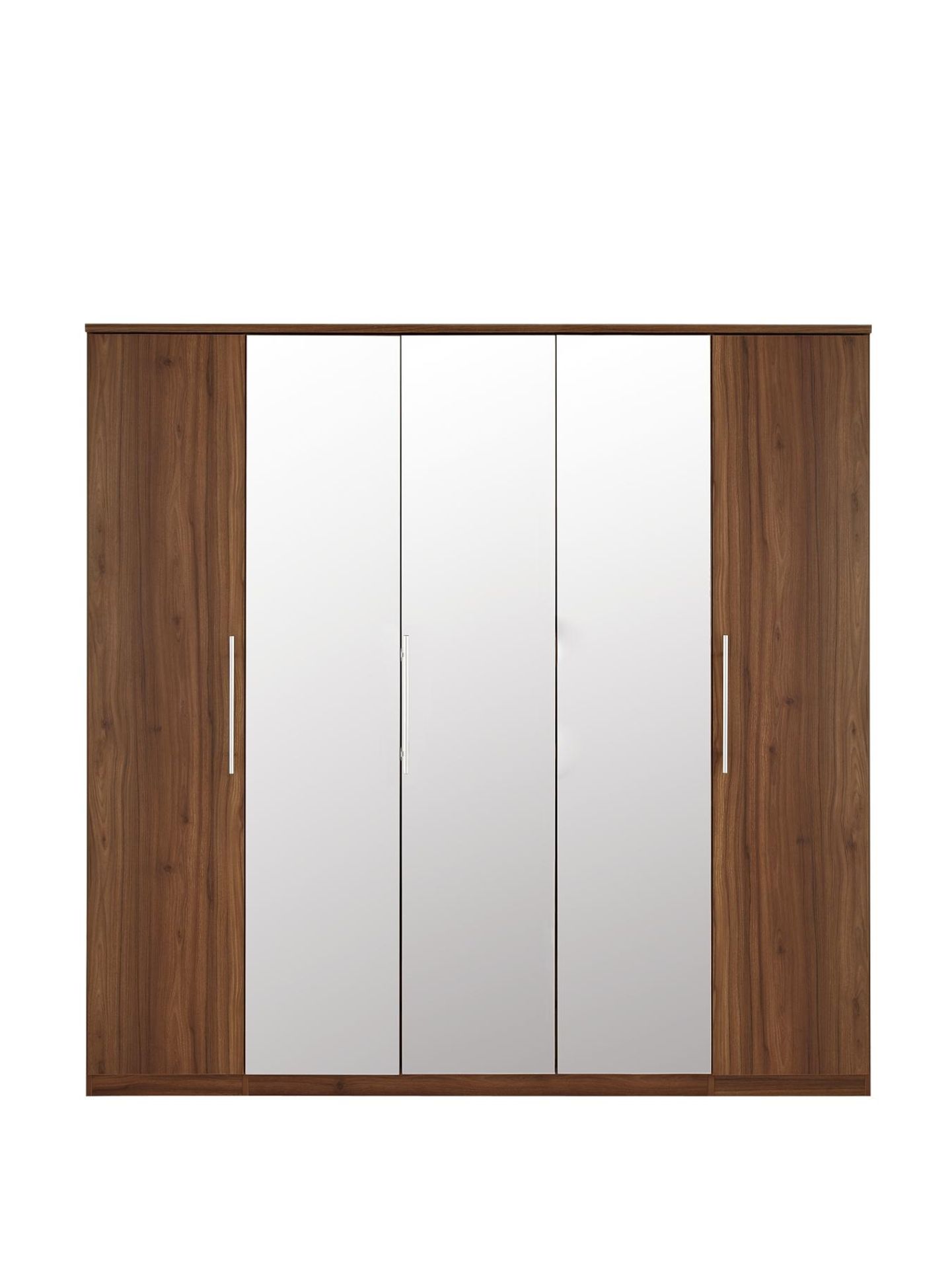 Boxed Item Prague 5 Doors Wardrobe [Walnut] 199X201X53Cm Rrp:£598.0 - Bild 2 aus 2