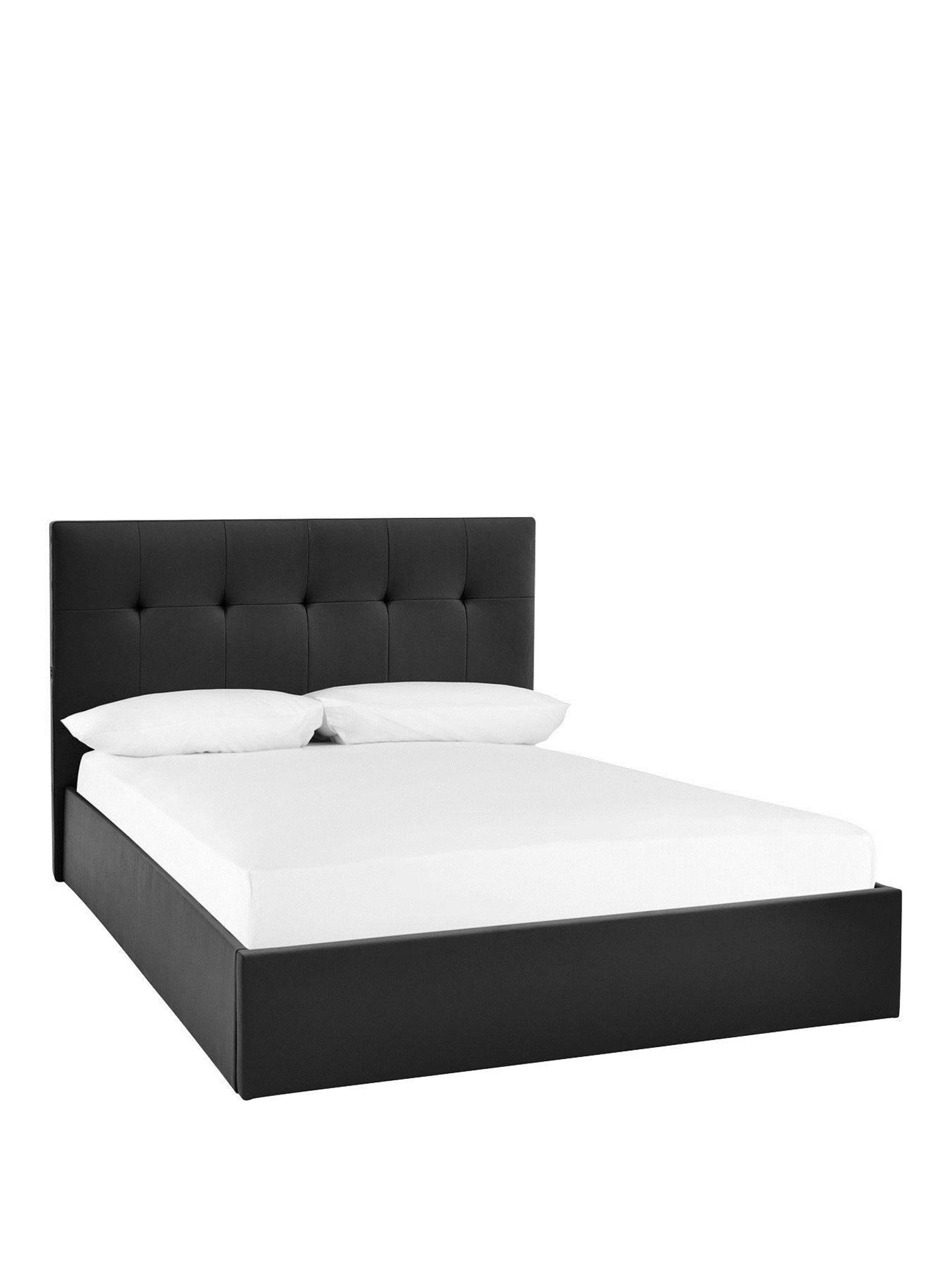 Boxed Item Rebecca King Storage Bed [Black] 116X164X218Cm Rrp:£730.0