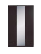 Boxed Item Cologne 3 Doors 2 Drawers Wardrobe [Espresso] 199X121X52Cm Rrp:£358.0