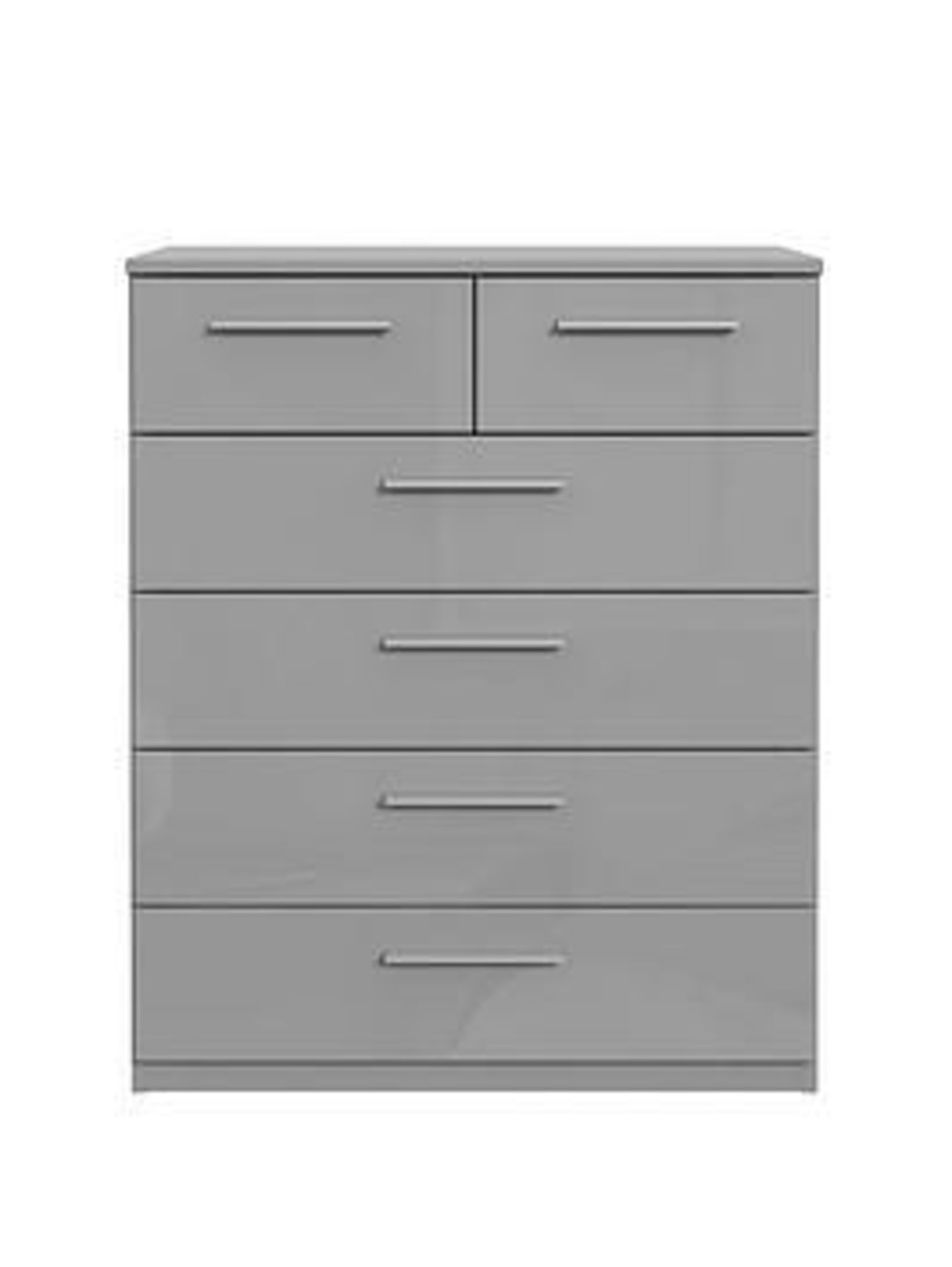 Boxed Item Westbury 6 Drawers Chest [Grey Gloss] 86X71X42Cm Rrp:£226.0 - Image 2 of 2