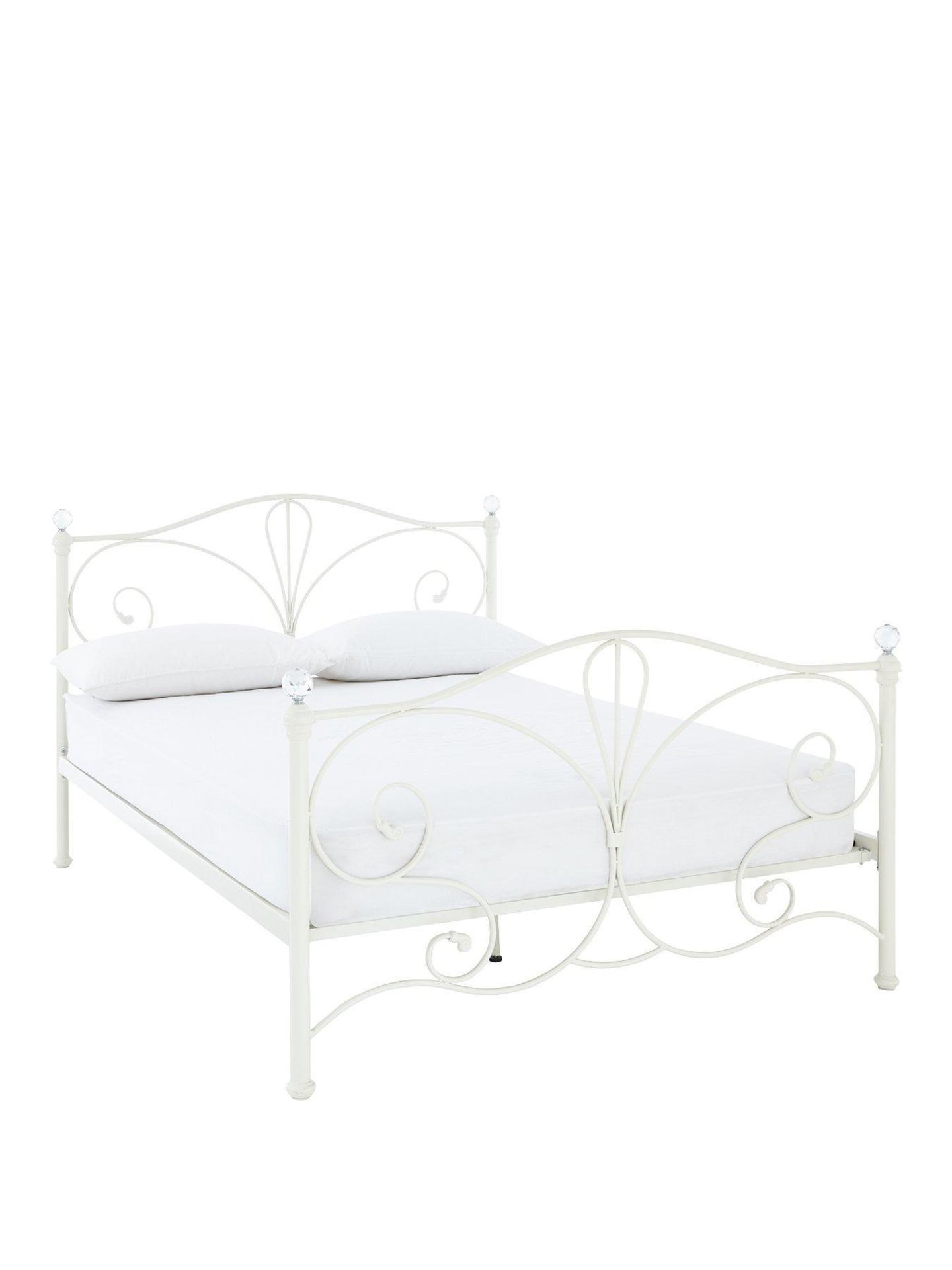 Boxed Item Claremont Small Double Bed [Ivory] 109X132X204Cm Rrp:£294.0