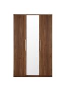 Boxed Item Prague 3 Doors Wardrobe [Walnut] 202X123X53Cm Rrp:£346.0