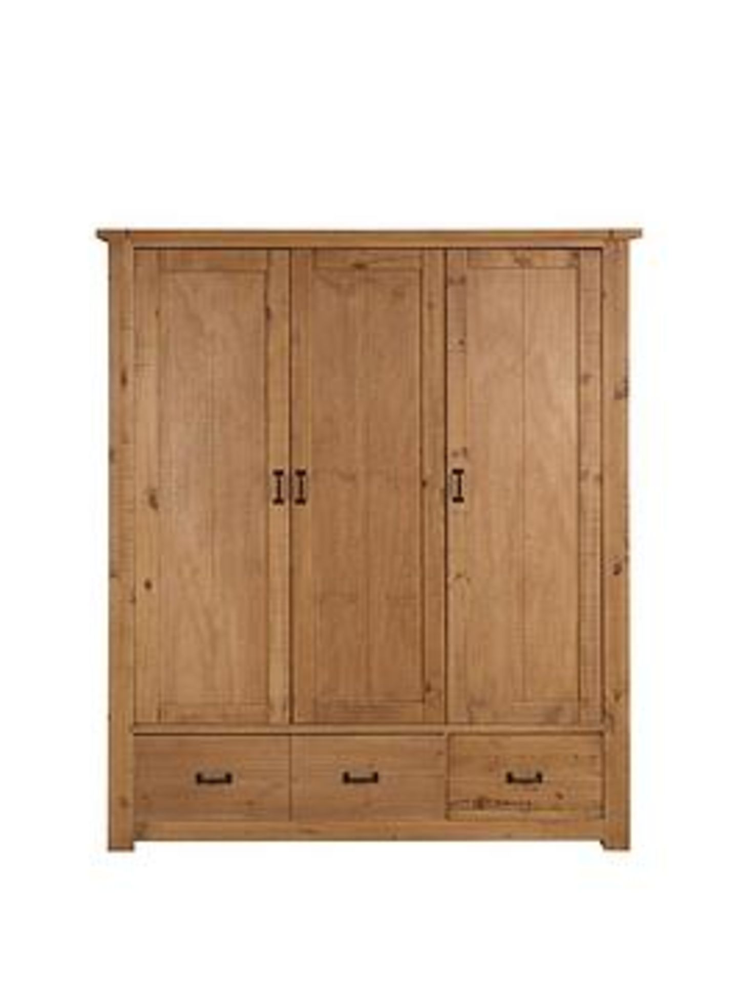 Boxed Item Albion 3 Doors 3 Drawers Wardrobe [Pine] 185X157X56Cm Rrp:£682.0 - Image 2 of 2