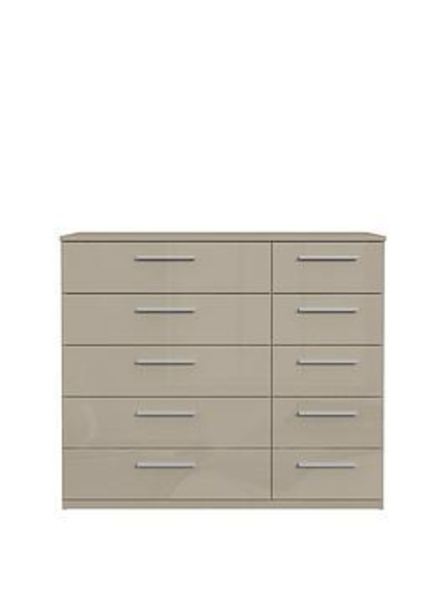Boxed Item Westbury 10 Drawers Chest [Grey Gloss] 86X100X42Cm Rrp:£298.0 - Image 2 of 2