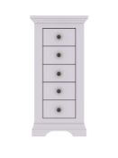Boxed Item Ideal Home Normandy 5 Drawers Chest [Grey] 117X53X41Cm Rrp:£378.0