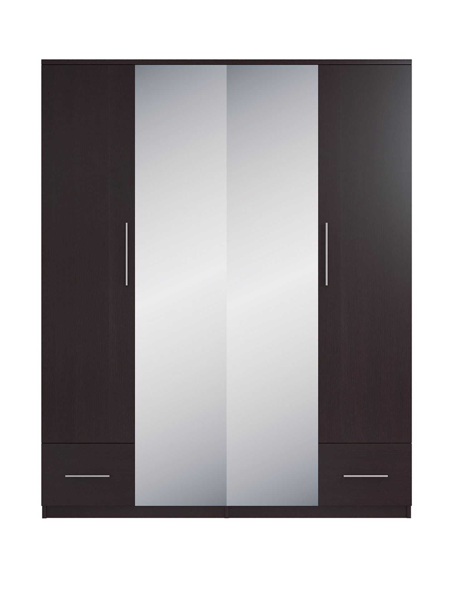 Boxed Item Cologne 4 Doors 2 Drawers Wardrobe [Espresso] 199X160X52Cm Rrp:£454.0 - Image 2 of 2