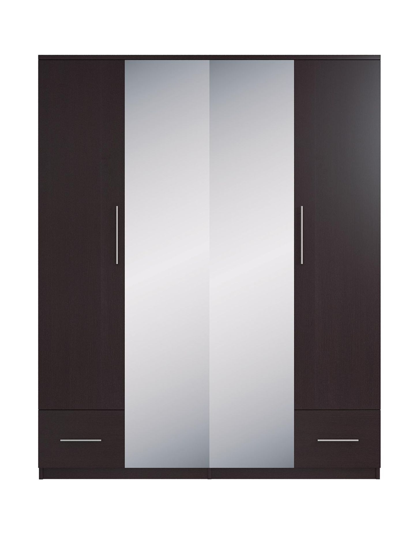 Boxed Item Cologne 4 Doors 2 Drawers Wardrobe [Espresso] 199X160X52Cm Rrp:£454.0 - Bild 2 aus 2