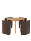 Boxed Item Hideaway Dining Set [Brown/Oak] 74X106X106Cm Rrp:£634.0