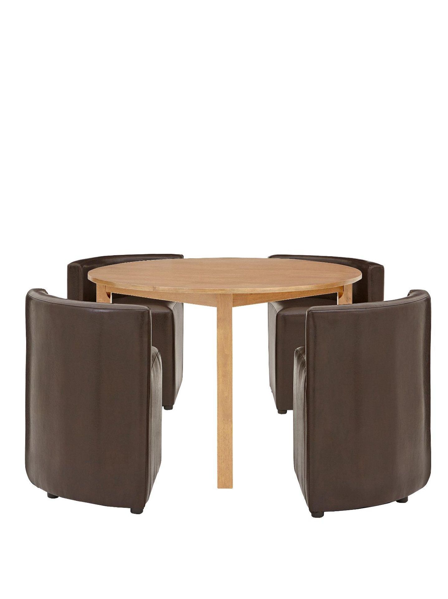 Boxed Item Hideaway Dining Set [Brown/Oak] 74X106X106Cm Rrp:£634.0