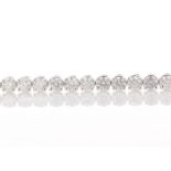 18ct White Gold Tennis Diamond Bracelet 11.54 Carats