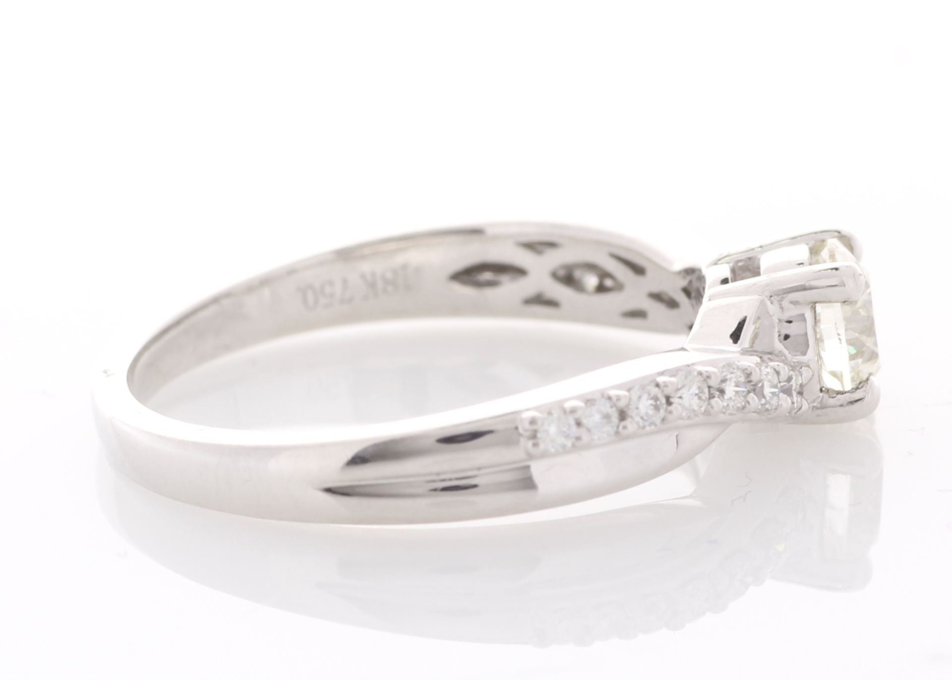 18ct White Gold Single Stone Fancy Claw Set Diamond Ring (0.52) 0.70 Carats - Image 4 of 5