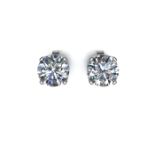 9ct White Gold Single Stone Claw Set Diamond Earring 0.40 Carats