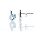 9ct White Gold Other Earring (1.00) 0.02 Carats