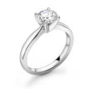 18ct White Gold Single Stone Claw Set Diamond Ring D VS 0.25 Carats