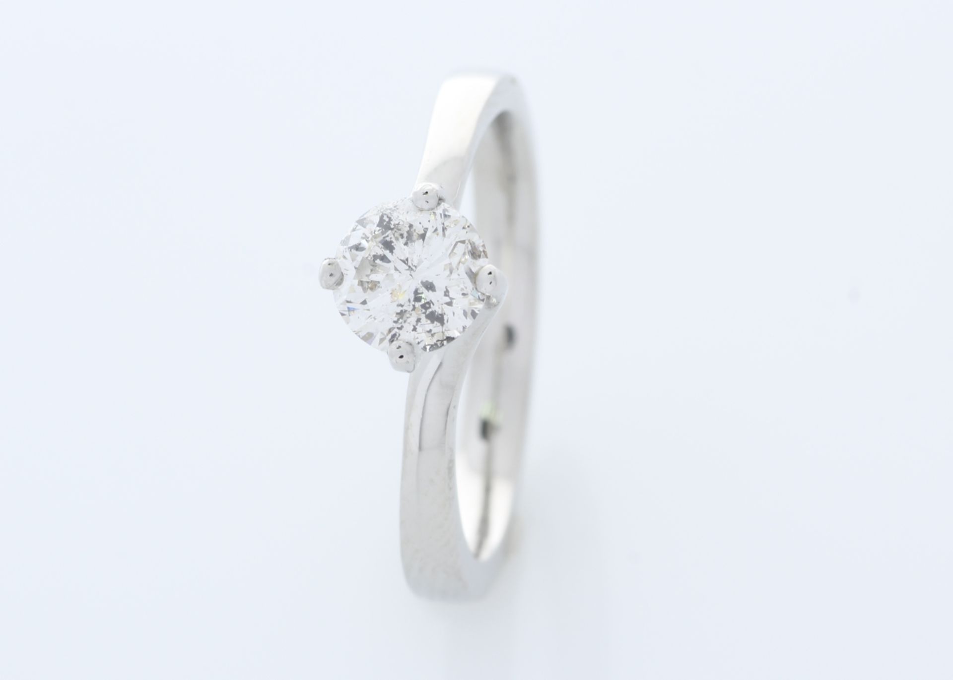 Platinum Single Stone Prong Set Diamond Ring 0.68 Carats - Image 2 of 4