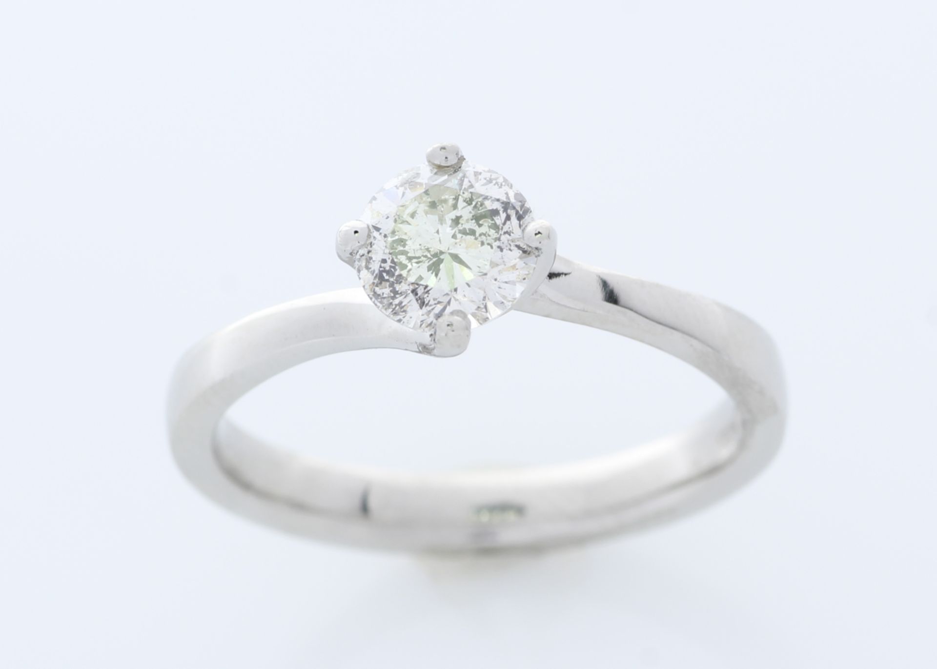 Platinum Single Stone Prong Set Diamond Ring 0.68 Carats - Image 3 of 4