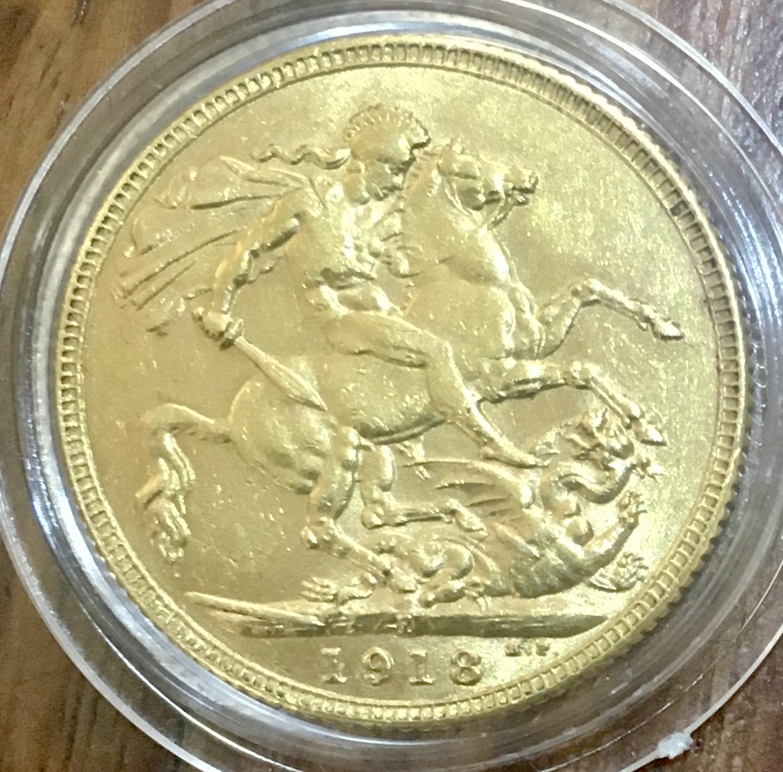 1918 I (Bombay) Gold Sovereign