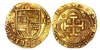 Philip II gold Cob 2 Escudos 1591