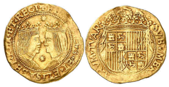 Catalonia. Philip III gold Trentin ND (1598-1621)