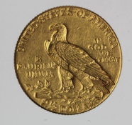 $2.5 dollar - quarter indian head gold coin