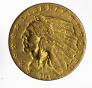1913 - Rare $2.5 dollar Eagle - gold coin