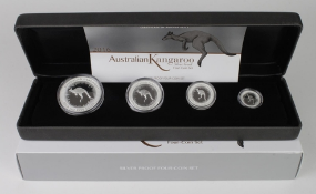 2016 Perth Mint 2016 Australian kangeroo silver proof four coin set