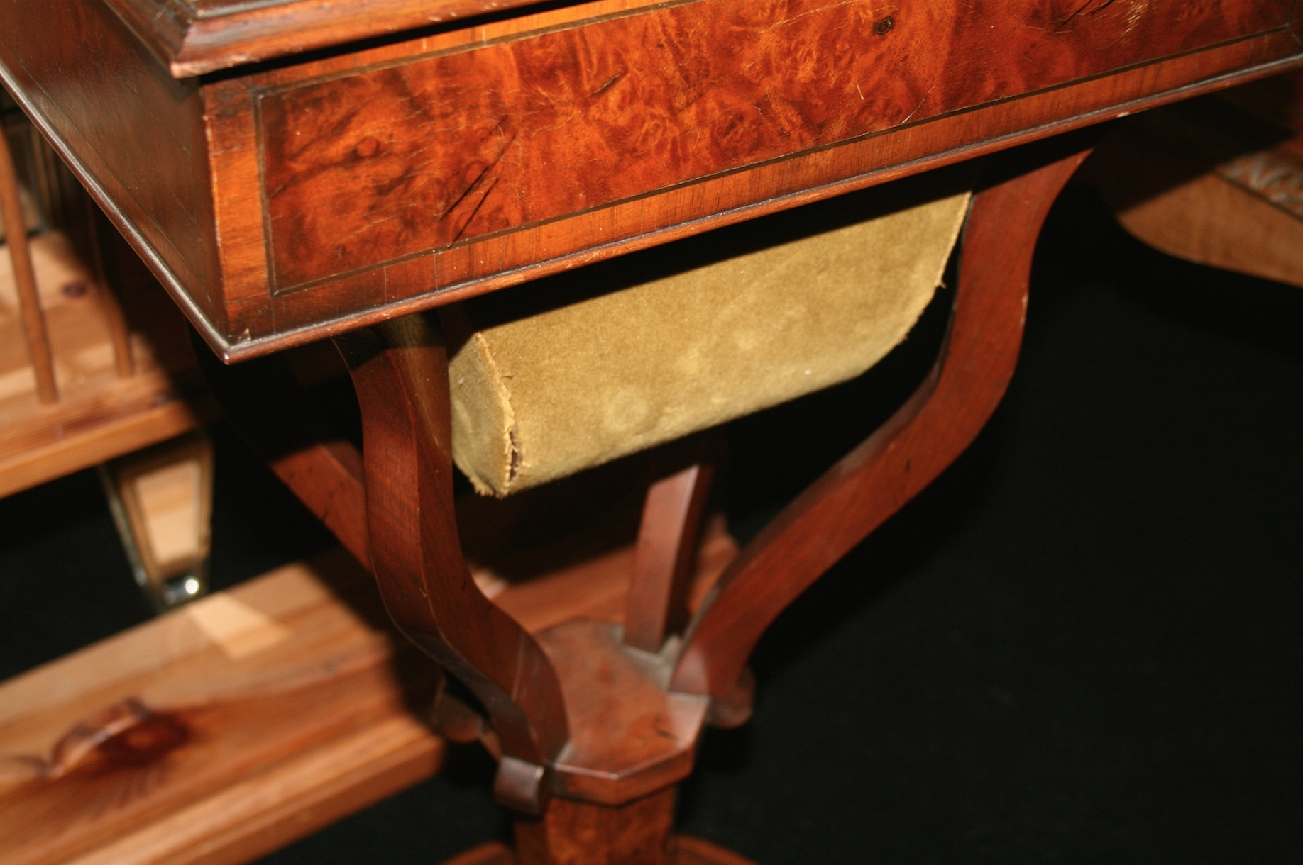 Victorian Walnut Sewing Works Table - Image 5 of 12