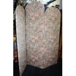 Large Three Fold Upholstered Screen Room Divider