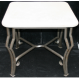 Imitation Marble Metal Base Occasional Table