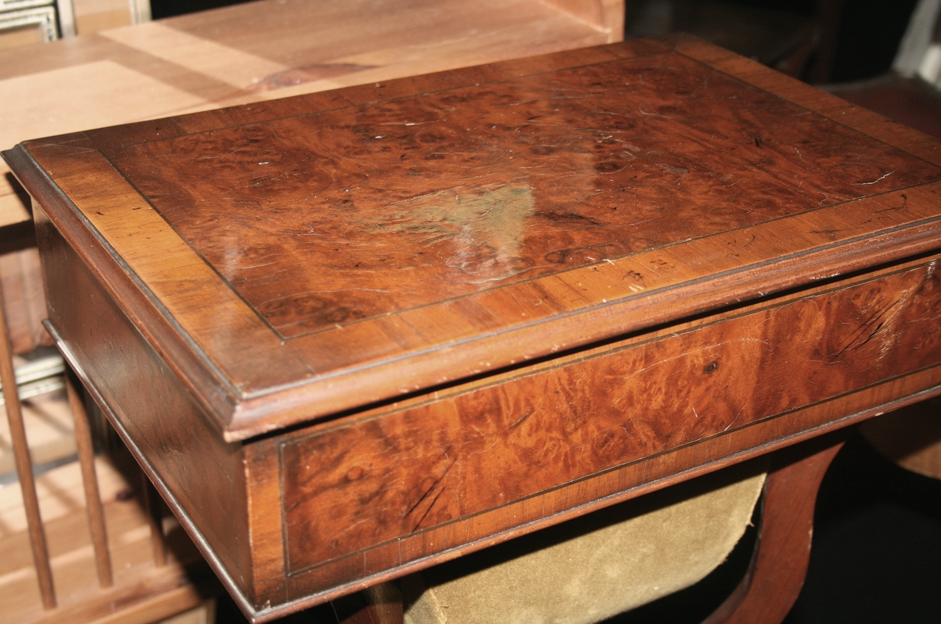 Victorian Walnut Sewing Works Table - Image 12 of 12