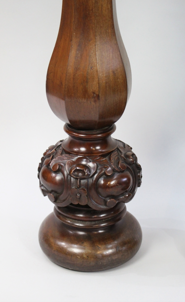 Pair of Early Victorian Carved Mahogany Pedestals - Image 7 of 10