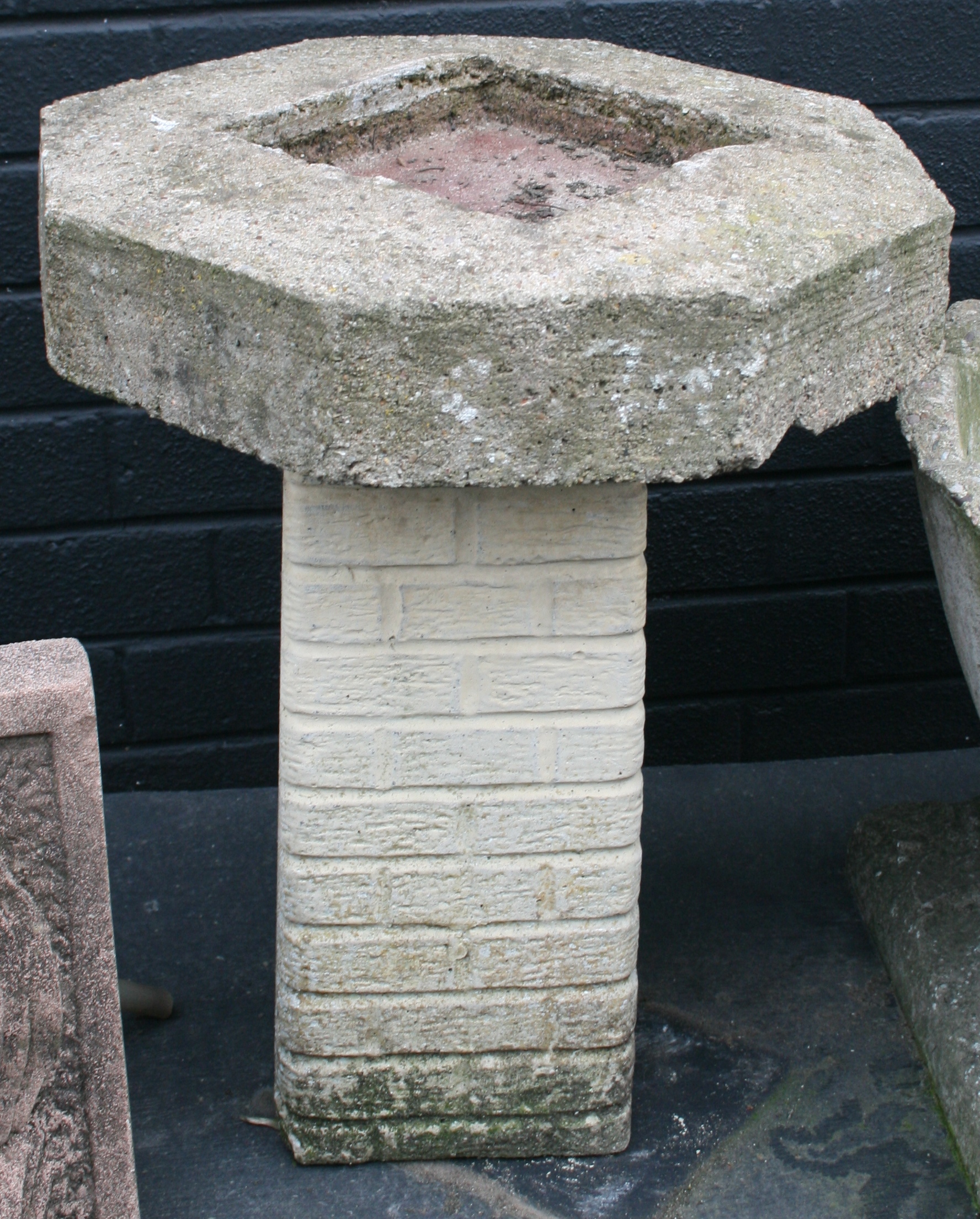 Modern Stone Composite Bird Bath