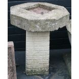 Modern Stone Composite Bird Bath