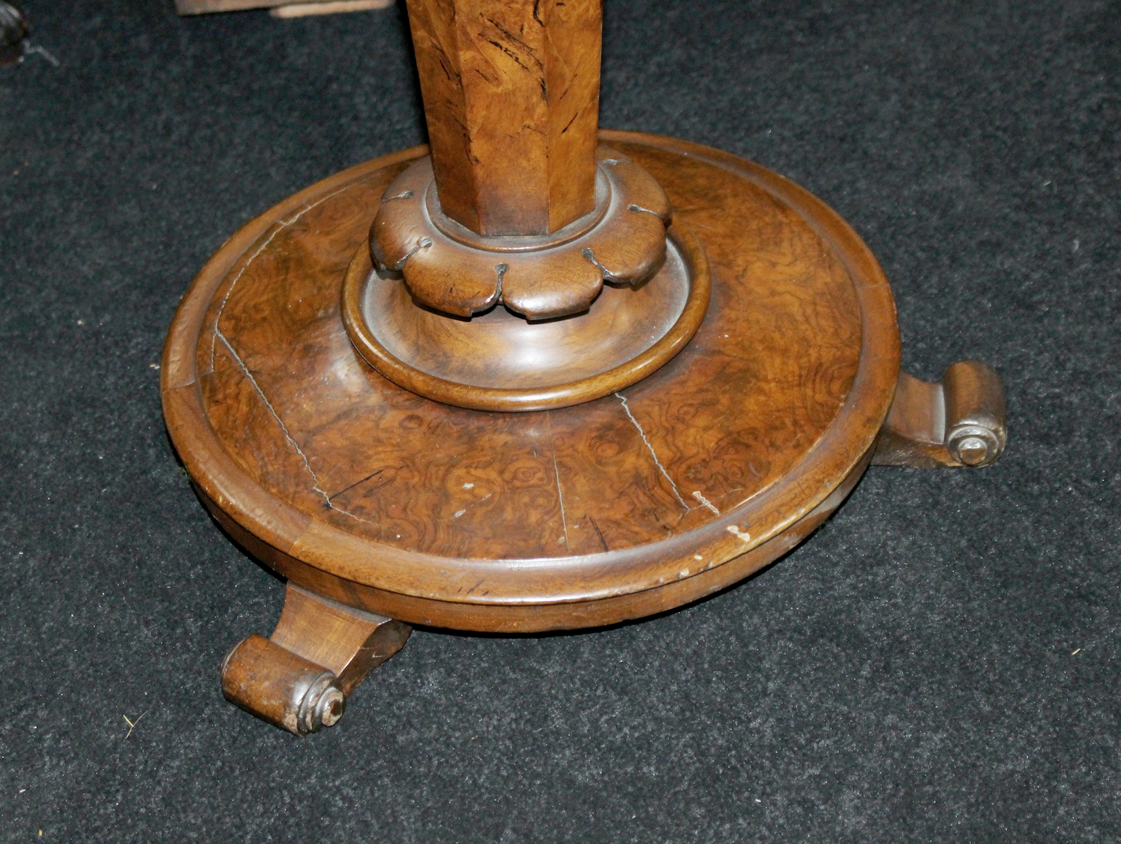 Victorian Walnut Sewing Works Table - Image 11 of 12