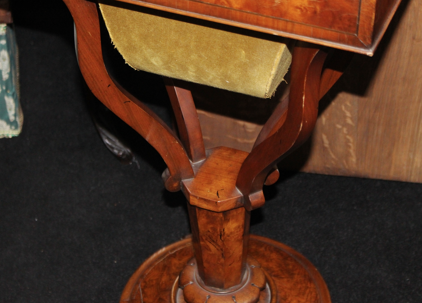 Victorian Walnut Sewing Works Table - Image 6 of 12