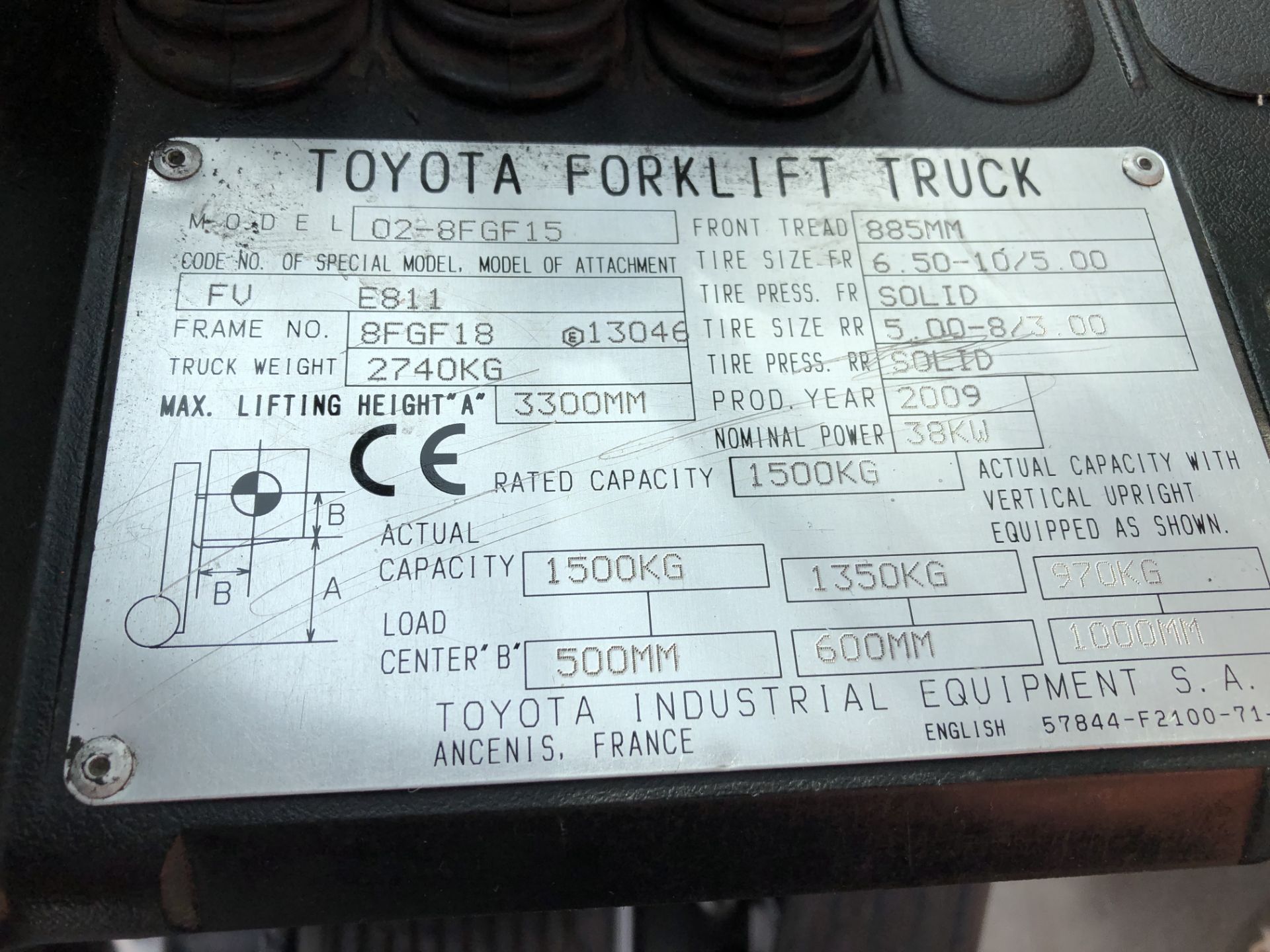 Toyota Gas Forklift - Image 4 of 4