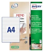 50 X Avery 70706 Write And Wipe A3 Adhesive Dry Erase Sheet