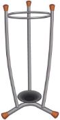 40 X Unilux London Umbrella Stand Removable Drip Tray Plated Steel Wooden Trim 1