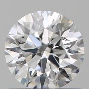 GIA cert 0.59 ctw round diamond dvvs2