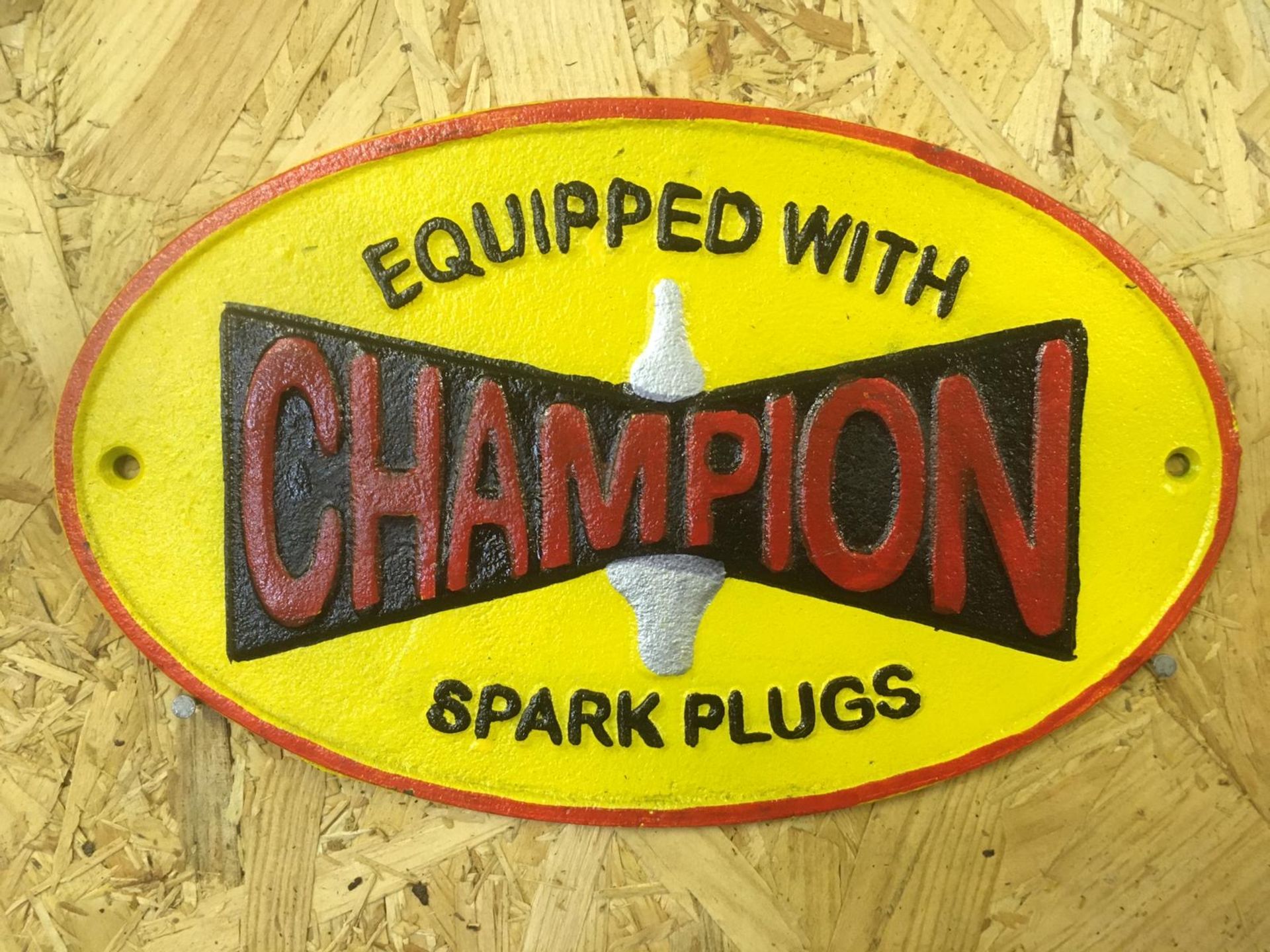 Champion 'Spark Plugs' Wall Plaque