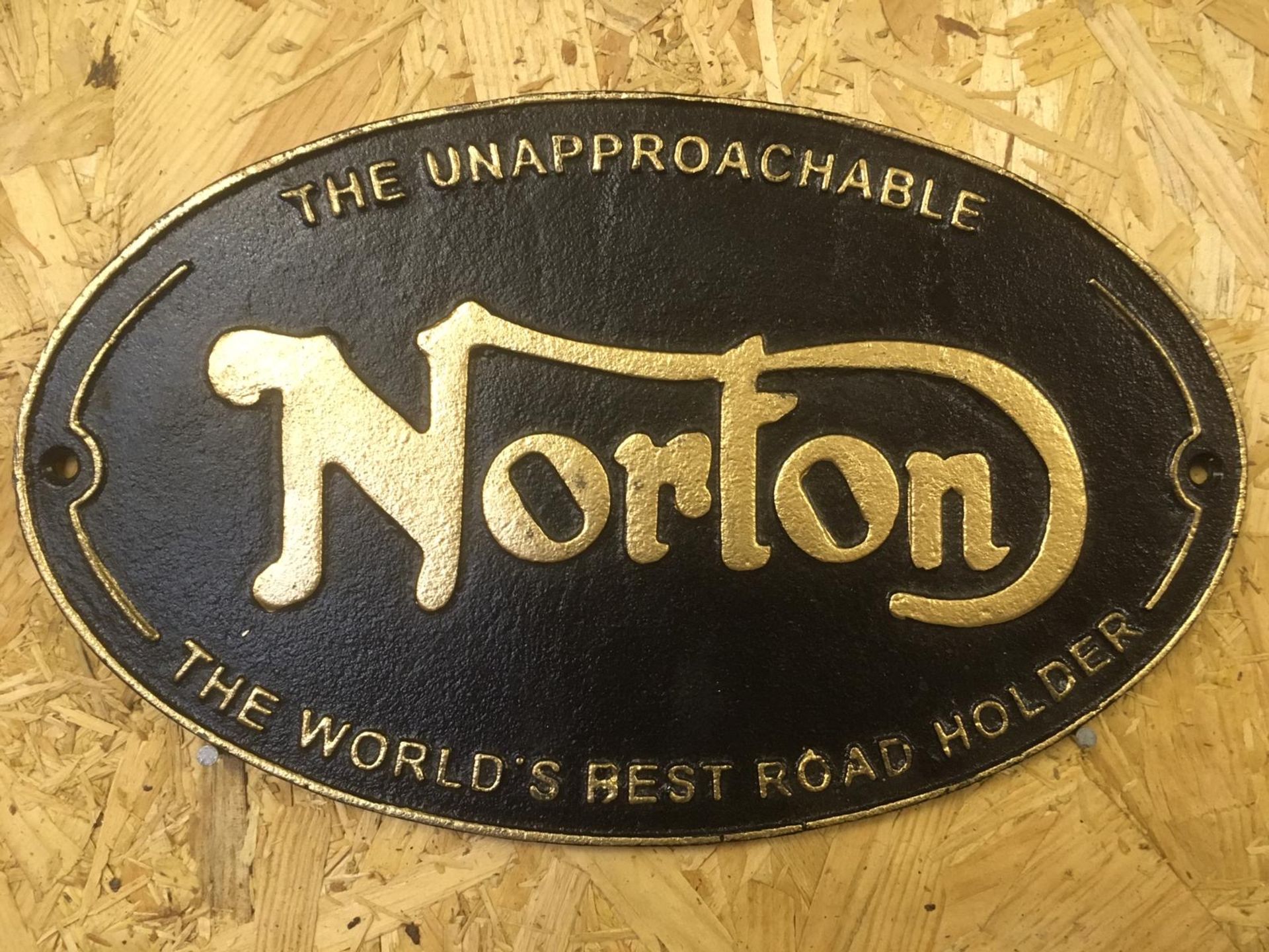 Norton Machines Oval Wall Plaque