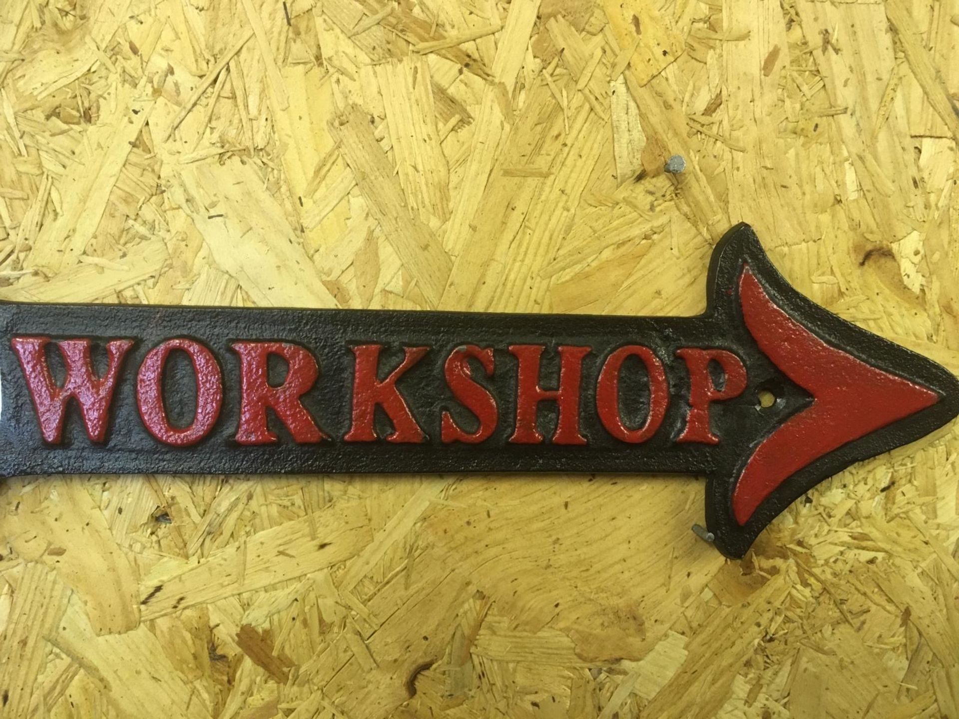 Triumph Motorcycles Workshop Arrow Wall Plaque - Image 2 of 2