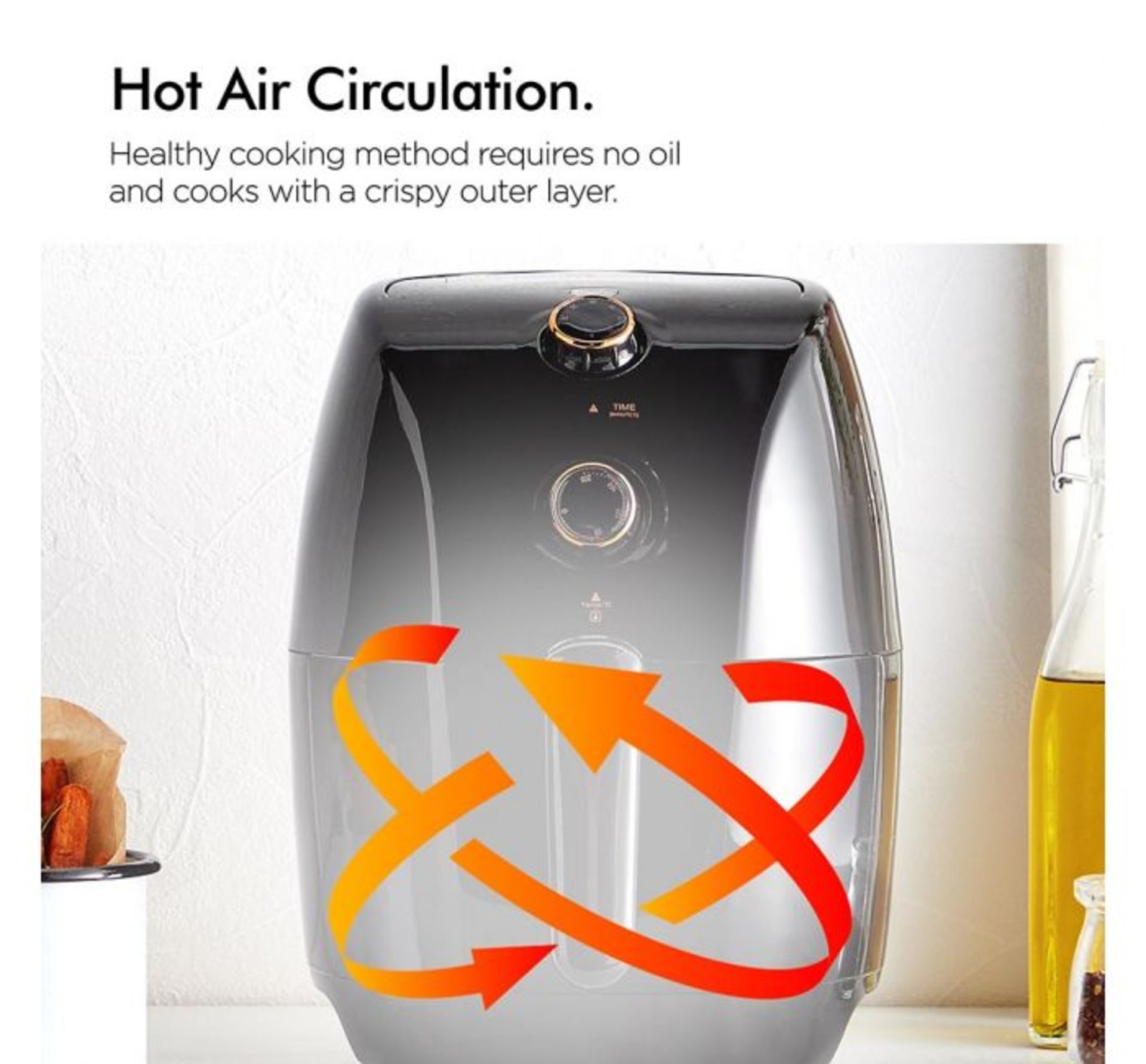 (HZ43) 1.5L Air fryer All the taste of deep fat frying with up to 80% fewer calories. Vapour ... - Image 4 of 4