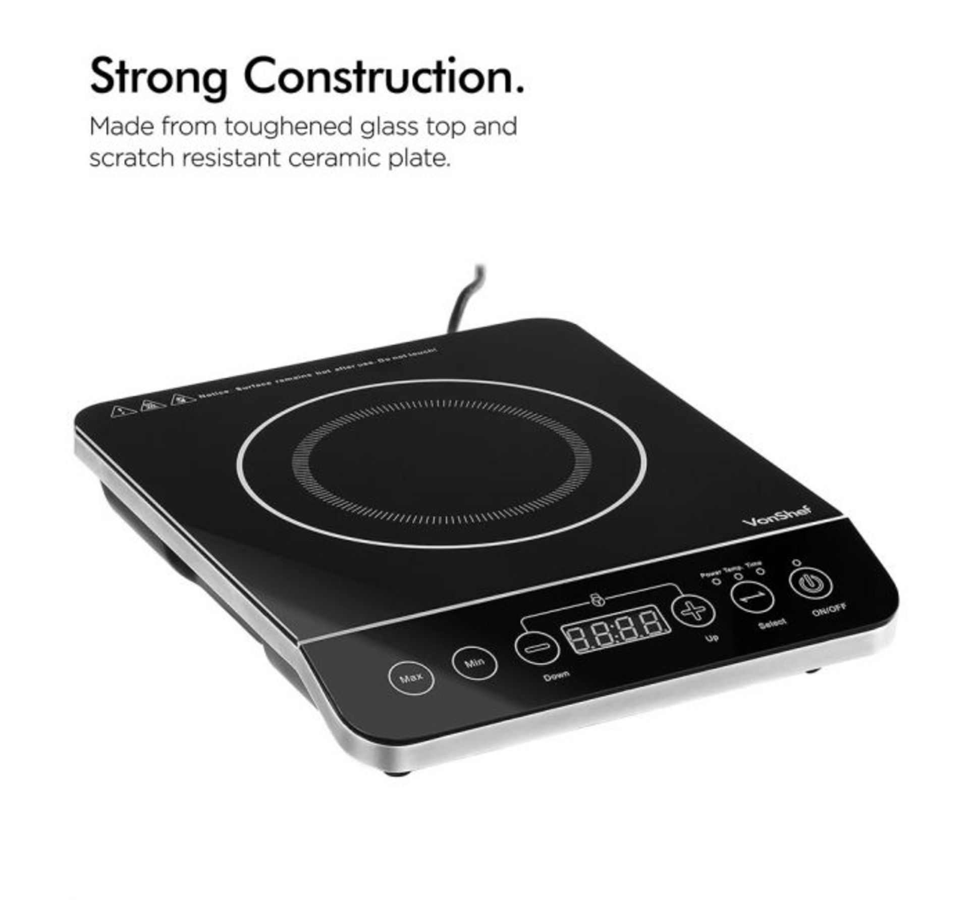 (HZ39) Digital Induction Hob Portable and powerful 2000W induction hob - great for small kitch... - Image 2 of 3